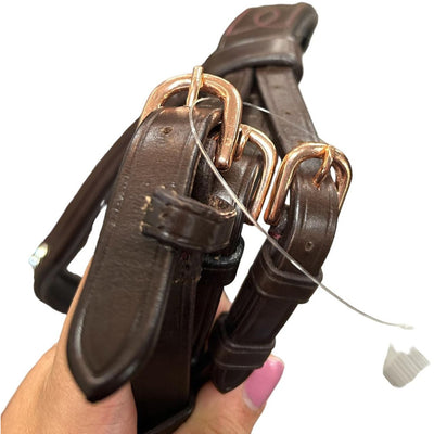 Pure Harmony Eq Bridle *broken keeper* - Havana/Rose Gold - Cob - USED