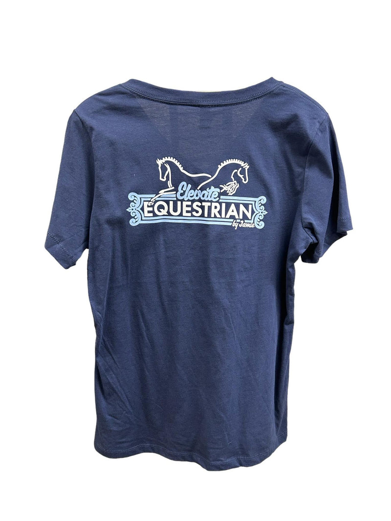 Elevate Equestrian V-Neck Tee - Navy