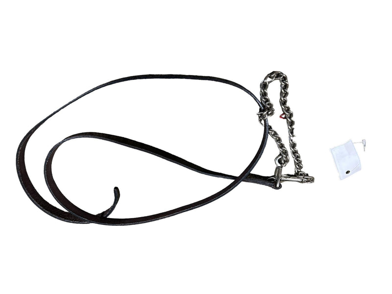 Leather Lead With Chain - Brown - USED