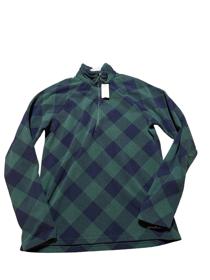 Eddie Bauer Fleece Sweatshirt - Green/Navy - TL - USED
