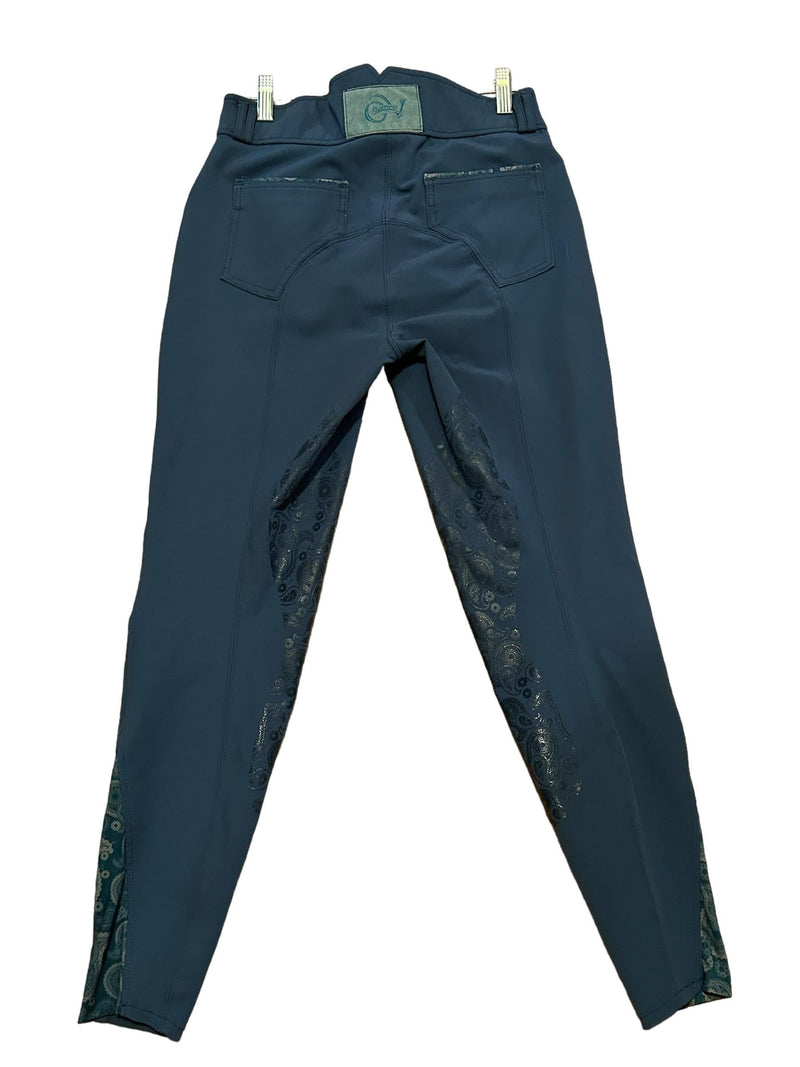 Ovation KP Breeches - Teal - 28R - USED