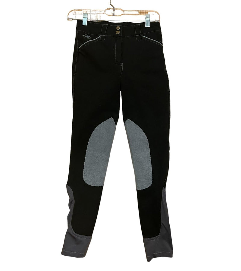 Smartpak Piper Kids KP Breeches - Black/Grey Kids 12 - USED -