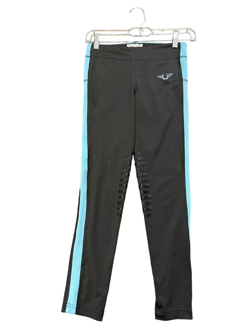 Tuff Rider Tights - Grey/Blue - Kids L - USED
