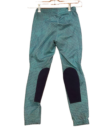 Kerrits Kids KP Tights -  Aqua Print - Kids Small - USED