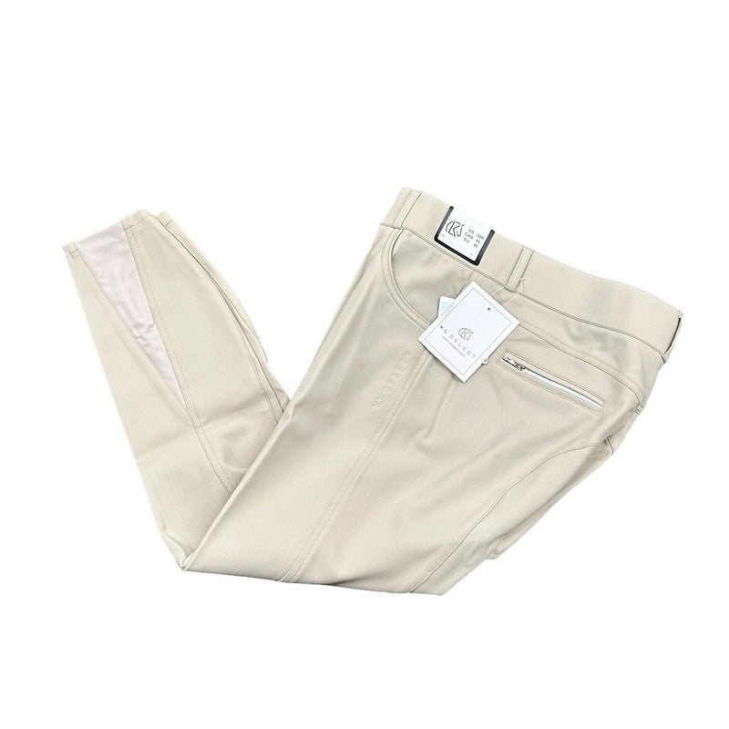 KL Select Gabrielle Knee Patch Breeches - Tan