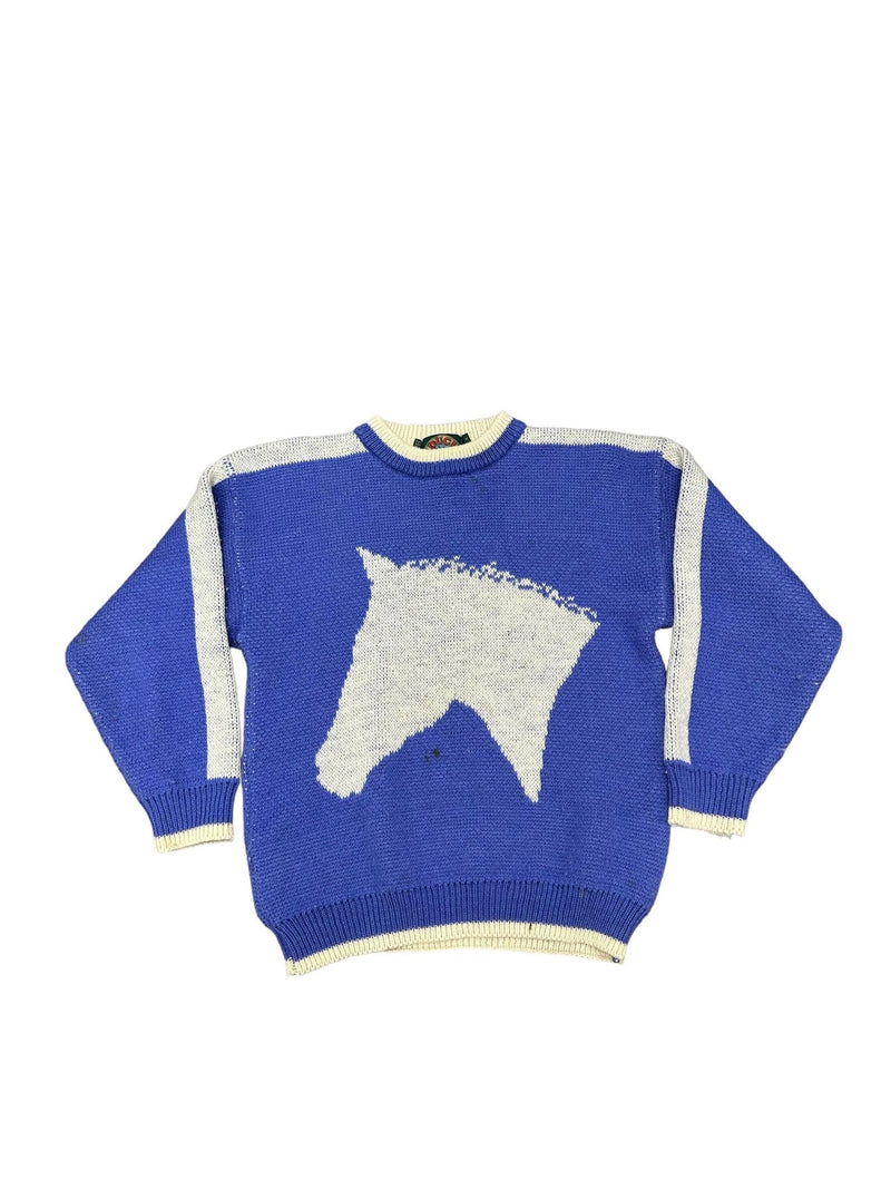Reducine Horse Sweater - Blue/White - Medium - USED