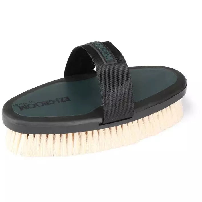 Ezi Groom Goat Hair Body Brush - Dark Green