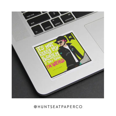 Hunt Seat Paper Weird Horse Girl Sticker