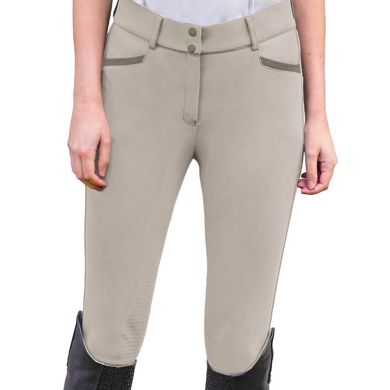 Ovation Dynamic Knee Patch Breeches - Tan