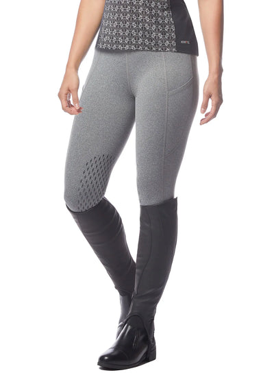 Kerrits Freestyle Knee Patch Tight - Charcoal Heather/Black