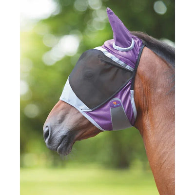 Shires Fly Guard Fly Mask W/Ears - Purple