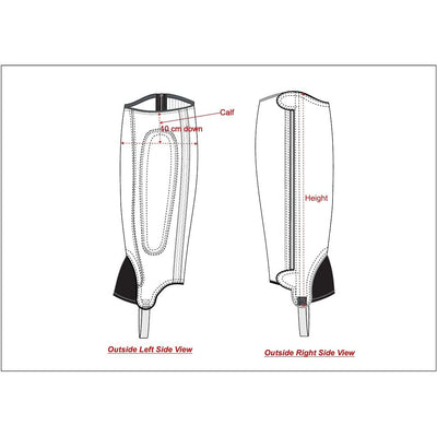 TuffRider Adult Grippy Grain Half Chaps