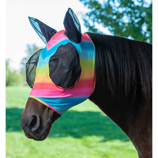 Weaver Lycra Fly Mask - Rainbow