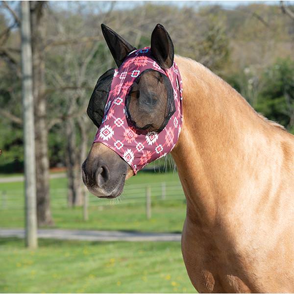 Weaver Lycra Fly Mask - Plaid Aztec