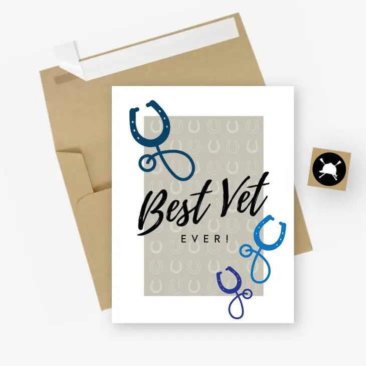 Hunt Seat Paper Company Best Vet Ever Card