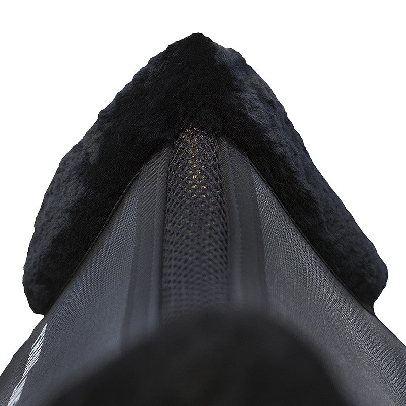 Thinline TriFecta Half Pad with Sheepskin Rolls - Black