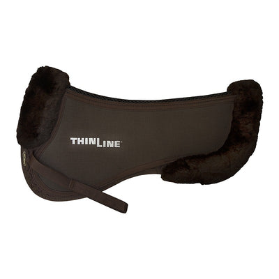 Thinline TriFecta Half Pad with Sheepskin Rolls - Brown