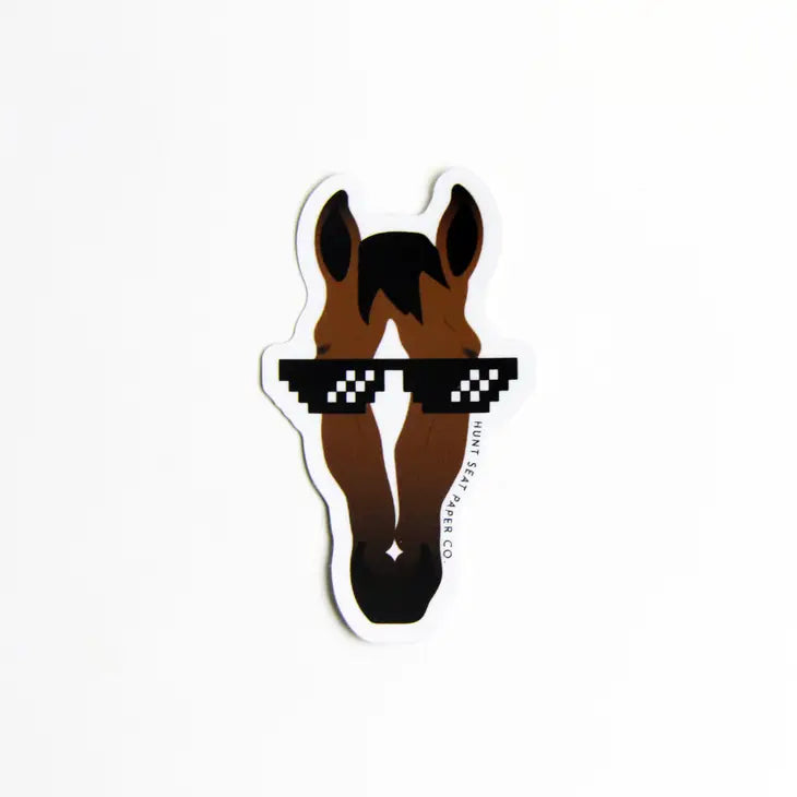 Hunt Seat Paper Thug Life Horse Sticker