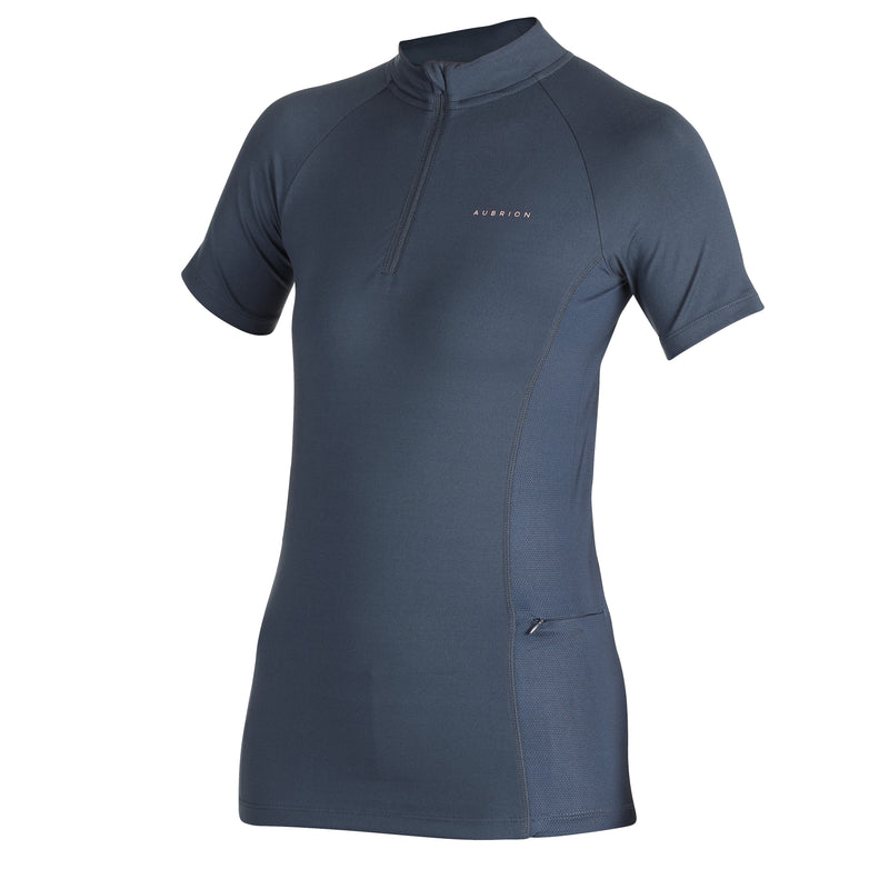 Shires Aubrion Revive Short Sleeve Sun Shirt - Navy