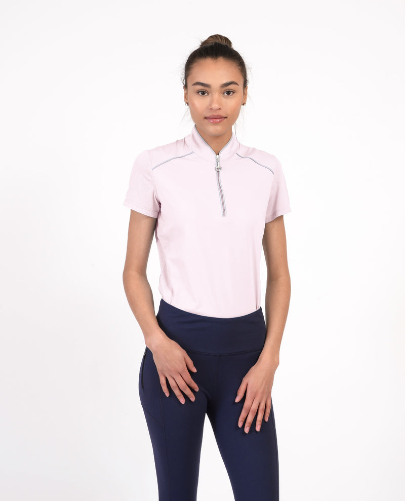 Chestnut Bay Performance Rider Short Sleeve Shirt - Blush