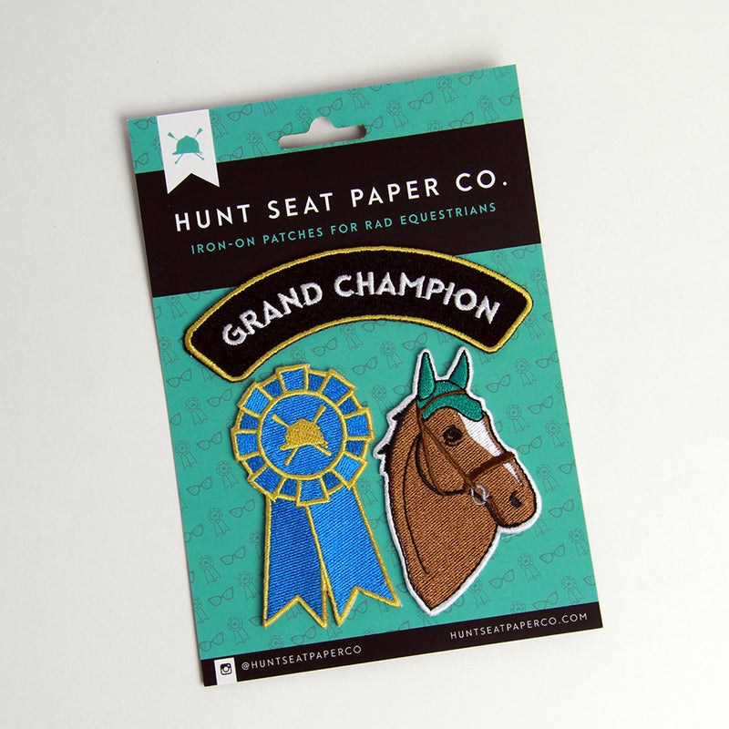 Hunt Seat Paper Company Iron-On Patches - Grand Champion