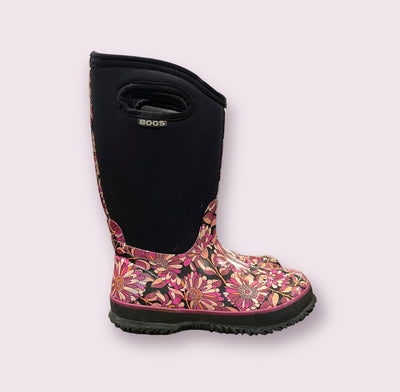BOGS flower boots - pink size 3 - USED