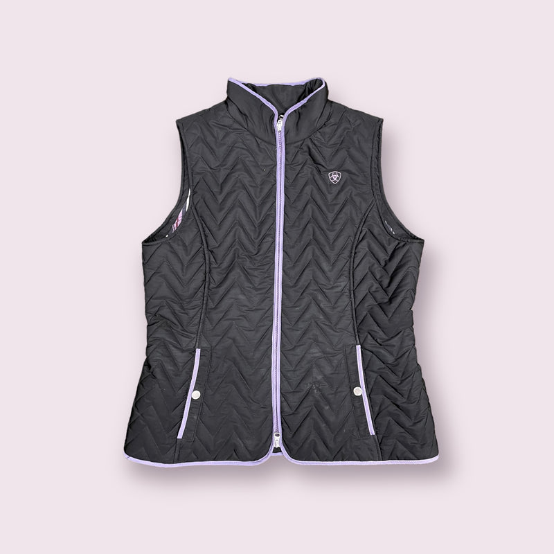 Ariat vest - black/purple Large - USED -