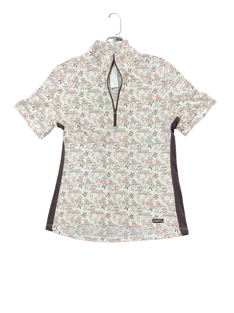 Kerrits riding tee - tan/rainbow MED - USED