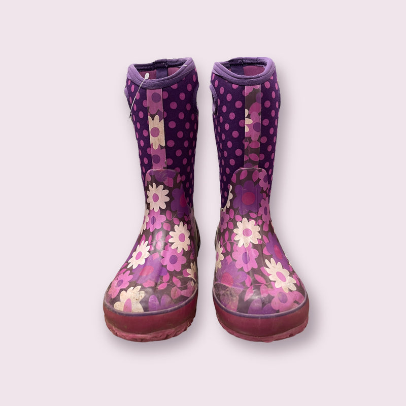 BOGS flower boots - purple size 2 - USED