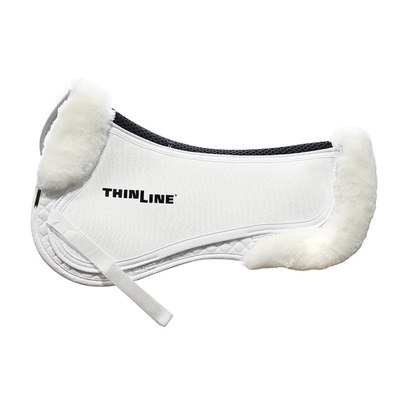 Thinline TriFecta Half Pad with Sheepskin Rolls - White