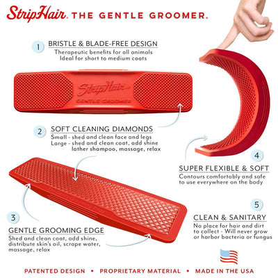 Strip Hair Gentle Groomer - For Sensitive Pets