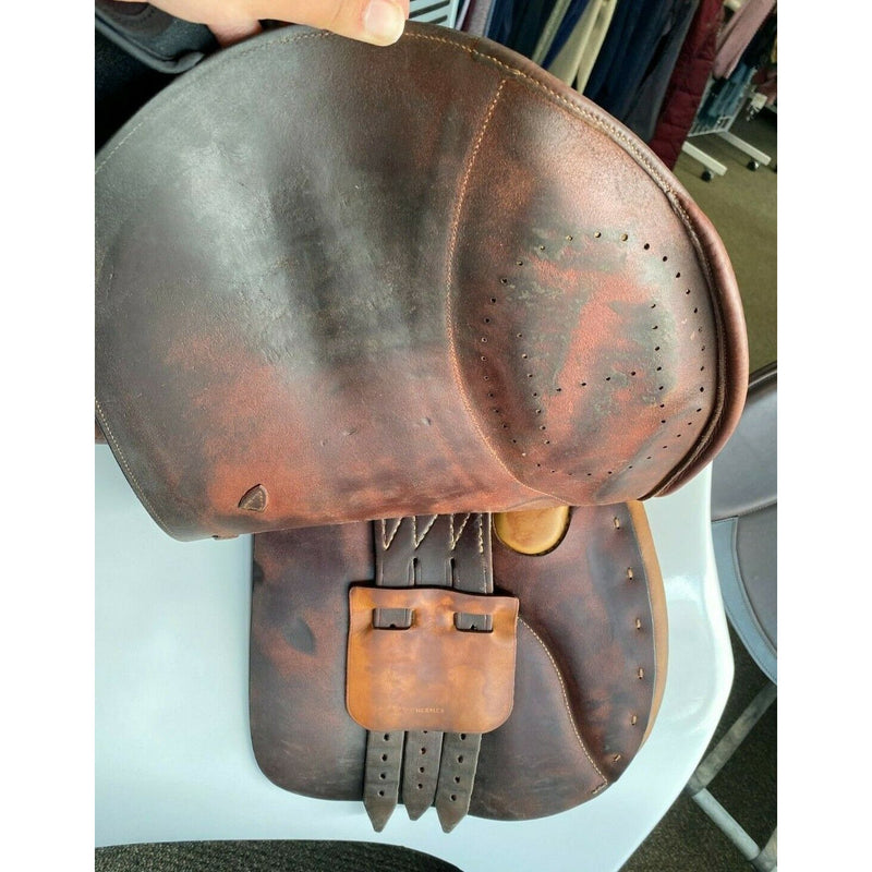 Hermes Saddle, Brown 17.5 Seat/Narrow Tree - USED